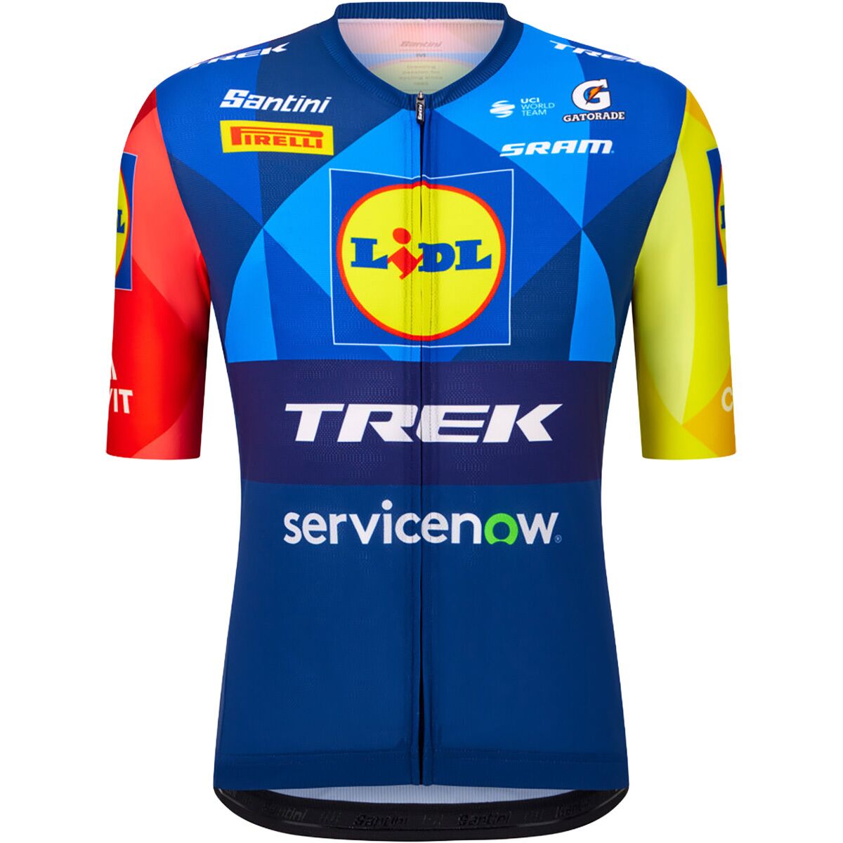 Image of Santini Lidl Trek Replica Short-Sleeve Jersey - Men's Print, M