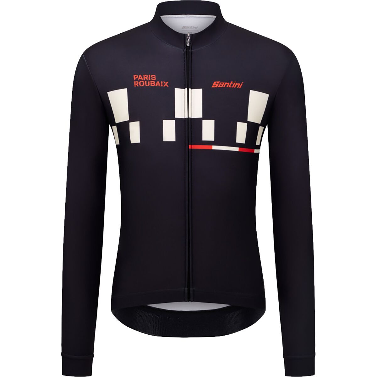 Image of Santini Paris-Roubaix Long-Sleeve Jersey - Men's Nero, L