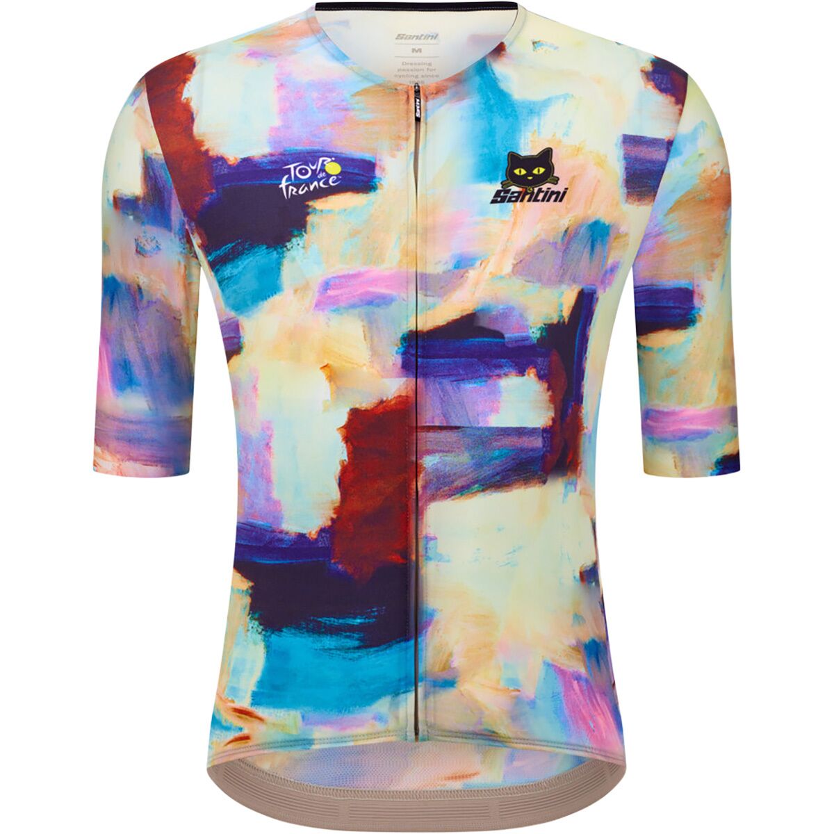 Image of Santini TDF Arrivee Montmartre Short-Sleeve Jersey - Men's Bluette/Light Blue, XL
