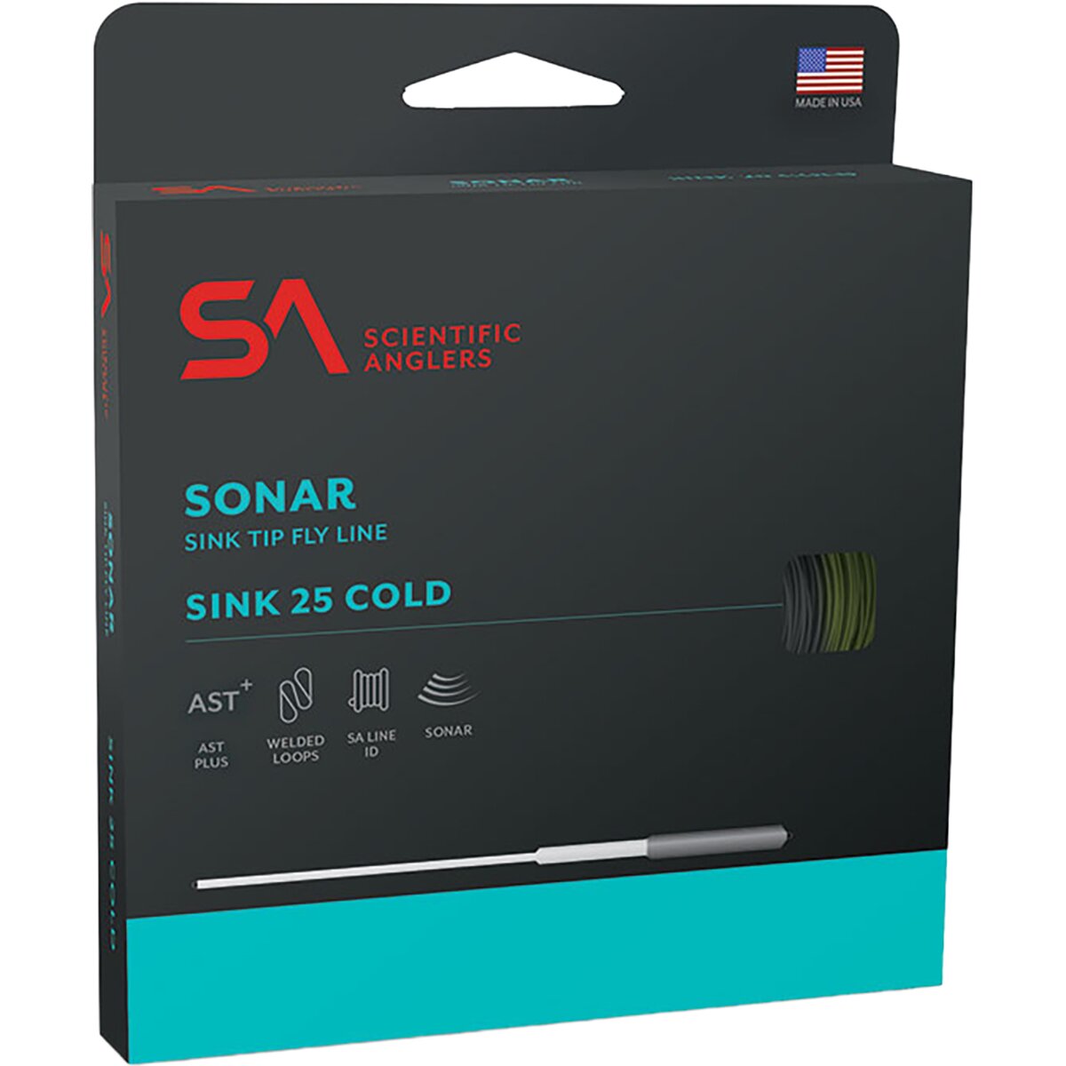 Image of Scientific Anglers Sonar Sink 25 Cold Fly Line Orange / Charcoal, 350gr 8-10wt