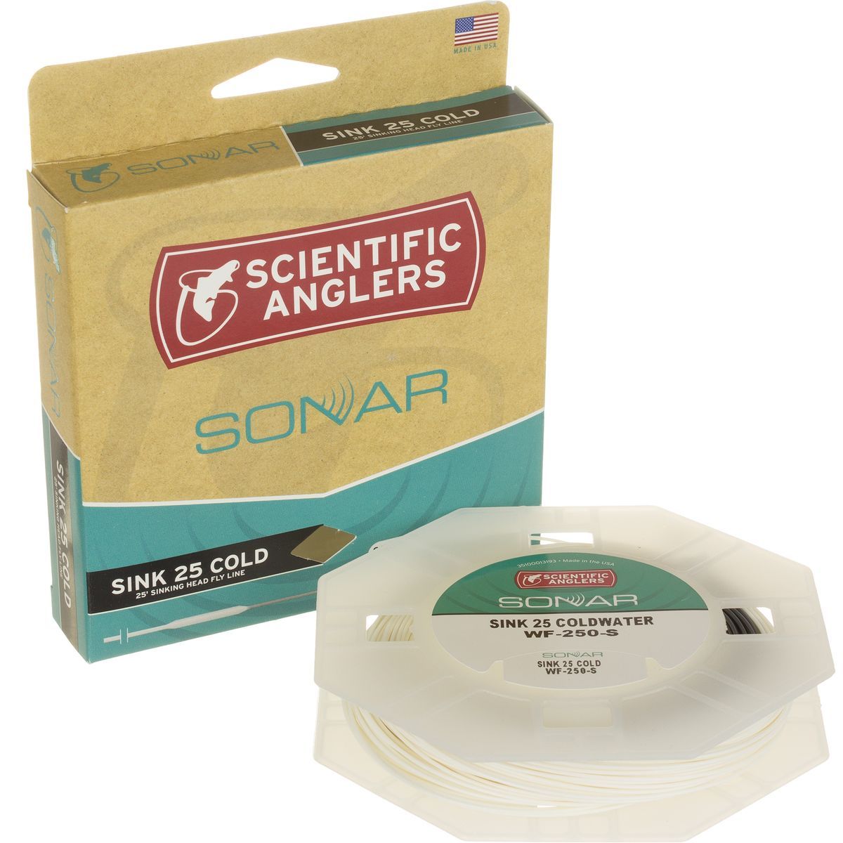 Image of Scientific Anglers Sonar Sink 25 Cold Fly Line White/Charcoal, 250gr 6-8wt