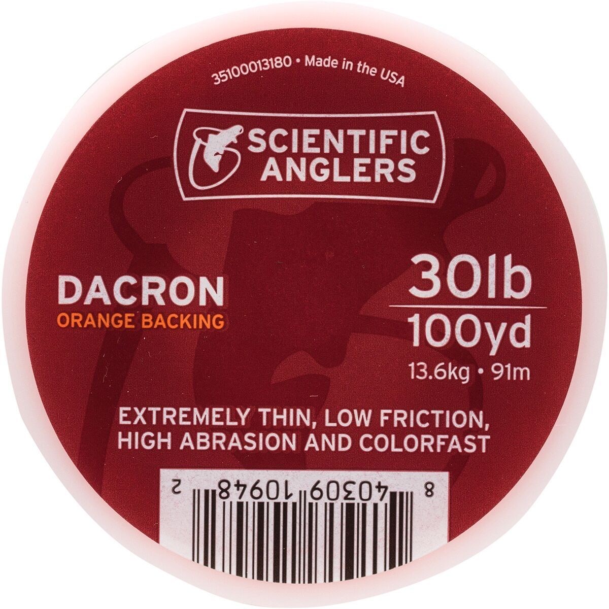 Scientific Anglers Fly Line Backing - Dacron Orange, 20lb/100yd