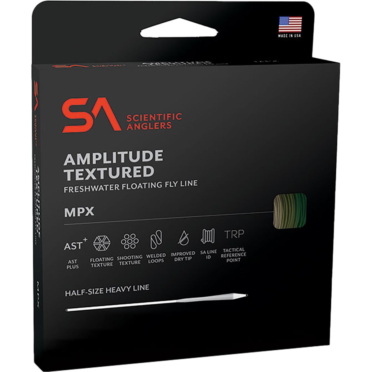 Image of Scientific Anglers Amplitude Textured MPX Taper Fly Line Optic Green/Moss/Buckskin, WF-6-F