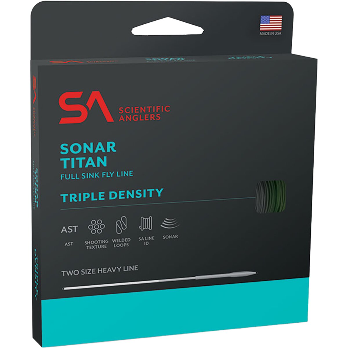 Image of Scientific Anglers SONAR Titan Intermediate/Sink 3/Sink 5 Pale Green/Olive/Charcoal, WF-8-S