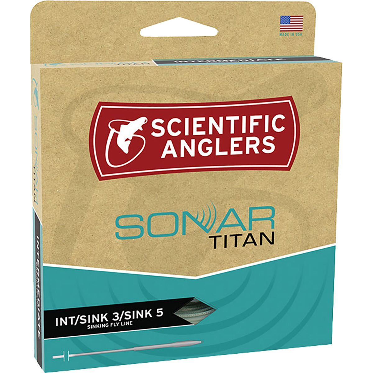 Image of Scientific Anglers SONAR Titan Intermediate/Sink 3/Sink 5 Pale Green/Olive/Charcoal, WF-6-S