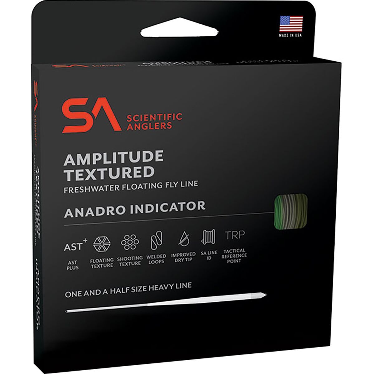 Scientific Anglers Amplitude Anadro Fly Line Moss/Willow/Optic Green, WF-6-F