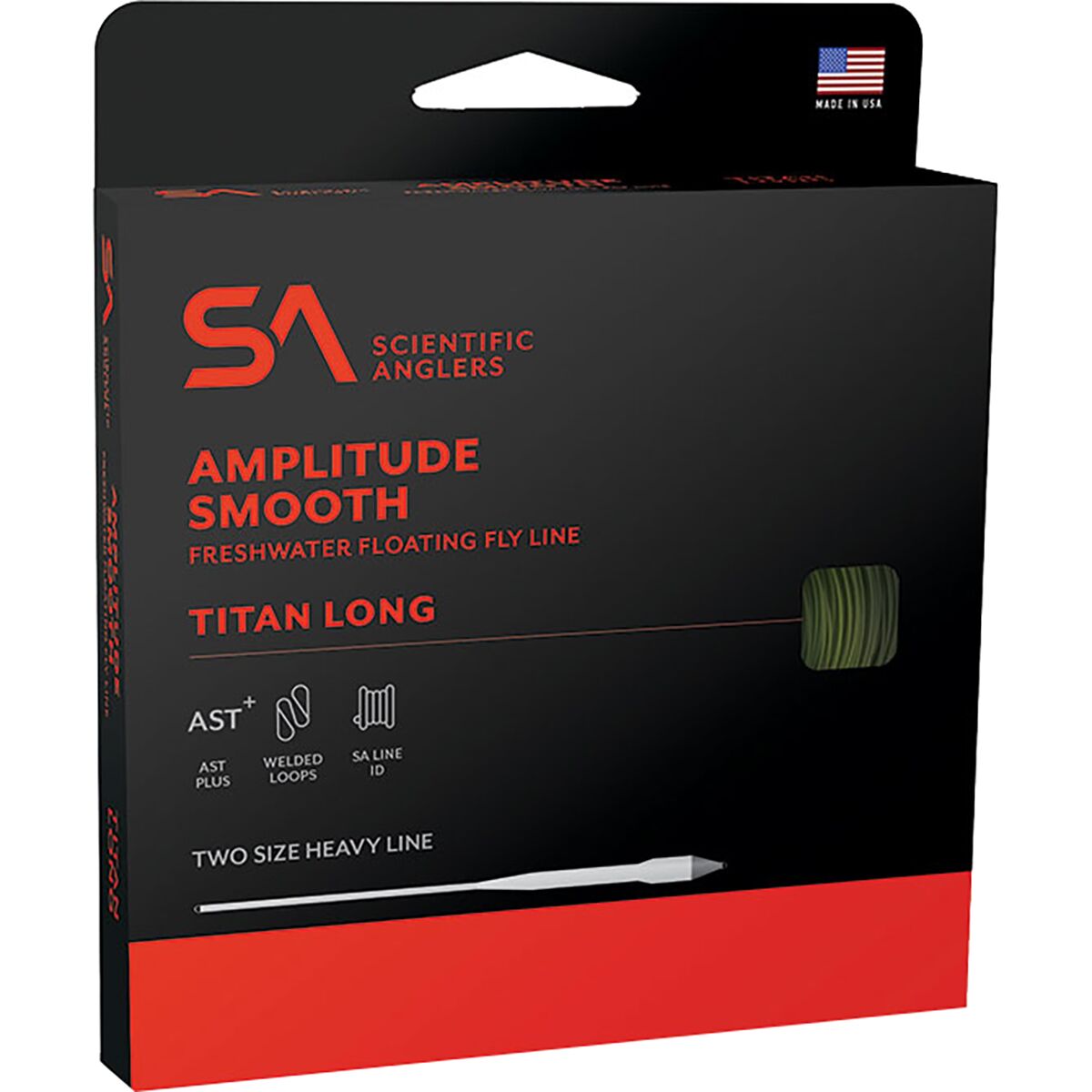 Scientific Anglers Scientific Anglers Amplitude Smooth Titan Long Taper Fly Line Sage/Moss/Dark Olive, WF-6-F