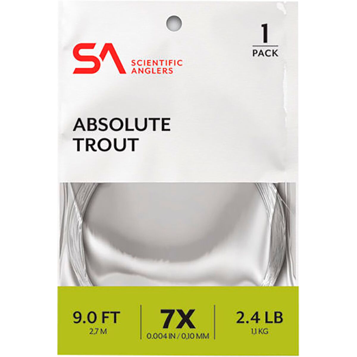 Image of Scientific Anglers Absolute Trout - 7.5' Clear, 0x