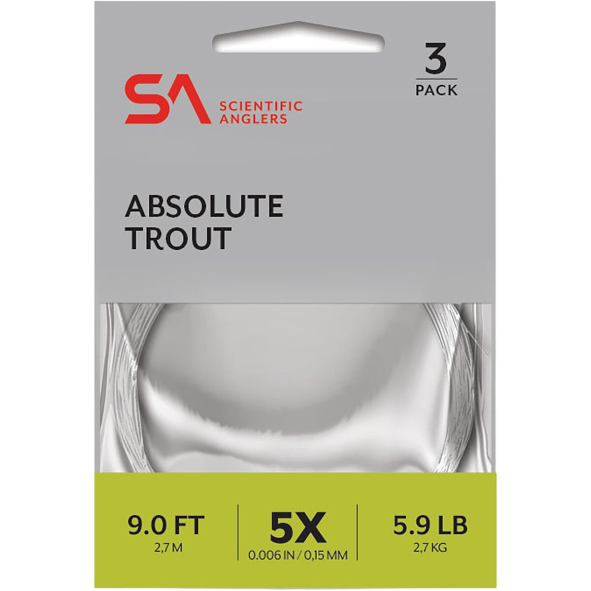 Image of Scientific Anglers Absolute Trout - 7.5' - 3 Pack Clear, 6x