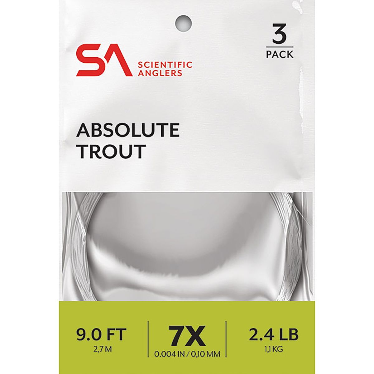 Scientific Anglers Absolute Trout - 7.5' - 20 Pack Clear, 5x