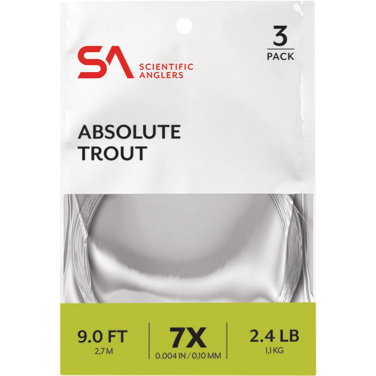 Image of Scientific Anglers Absolute Trout - 9' - 3 Pack Clear, 1x