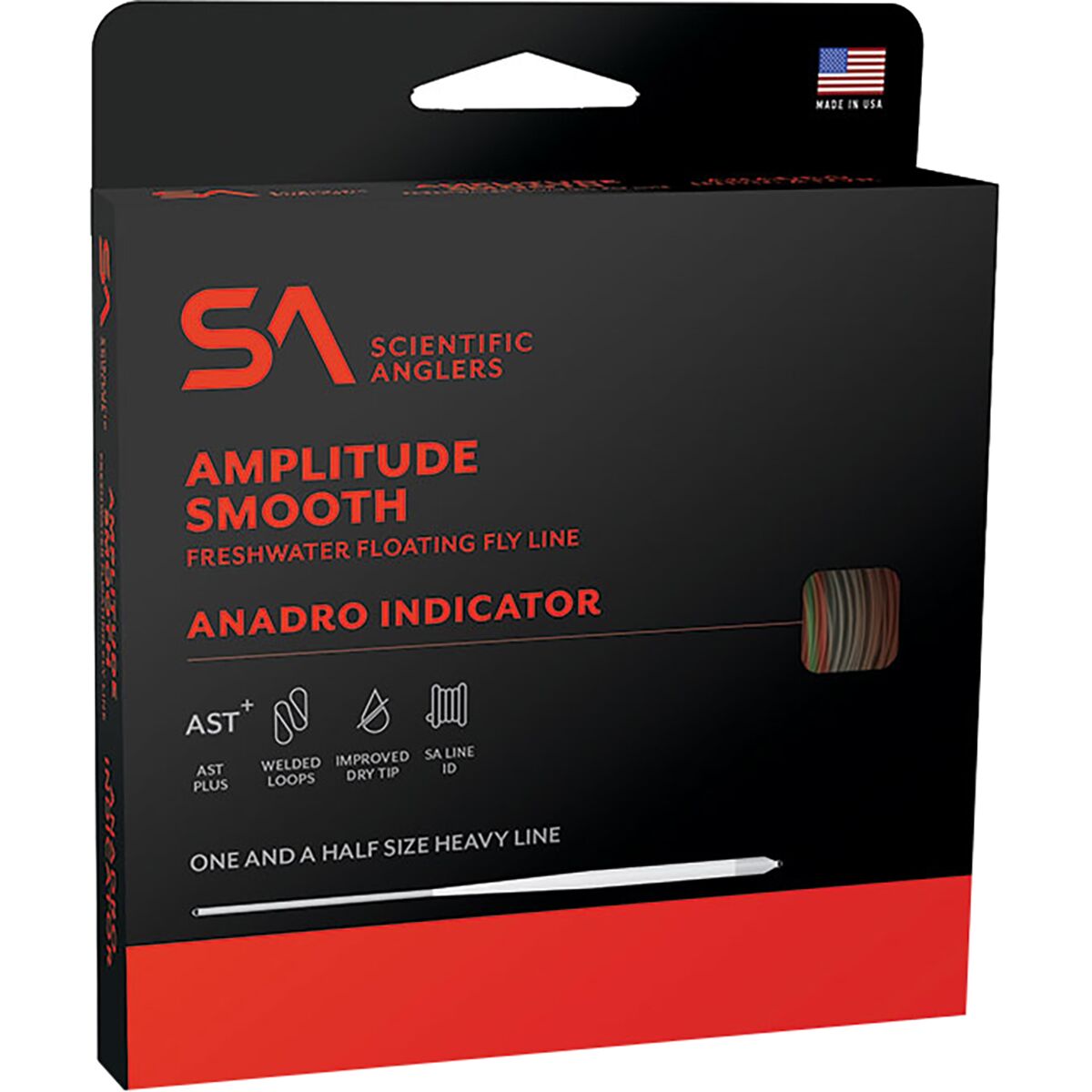 Image of Scientific Anglers Amplitude Smooth Stillwater Indicator Orange/Willow/Optic Green, WF-6-F