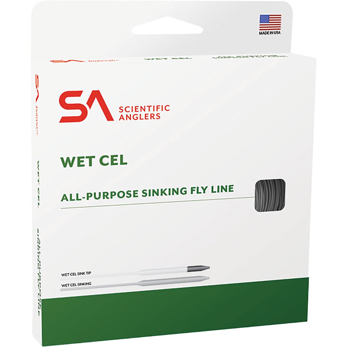 Image of Scientific Anglers Wetcel Sink Tip Green/Charcoal, WF- 7-S