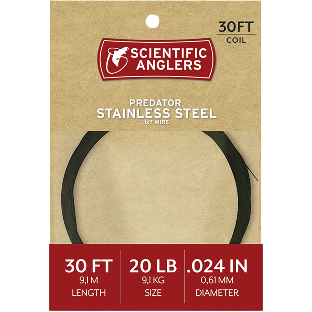 Image of Scientific Anglers 30ft 1X7 Stainless Black Nylon Coated Wire Black, 45lb