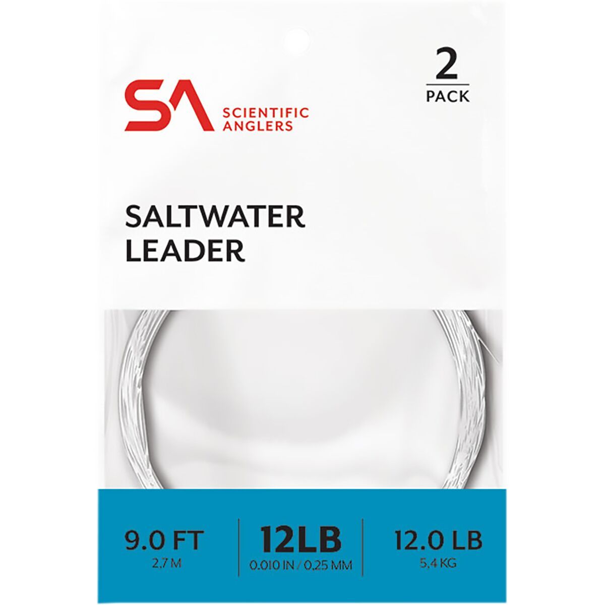 Scientific Anglers 9ft Saltwater Leaders - 2-Pack Clear, 16lb