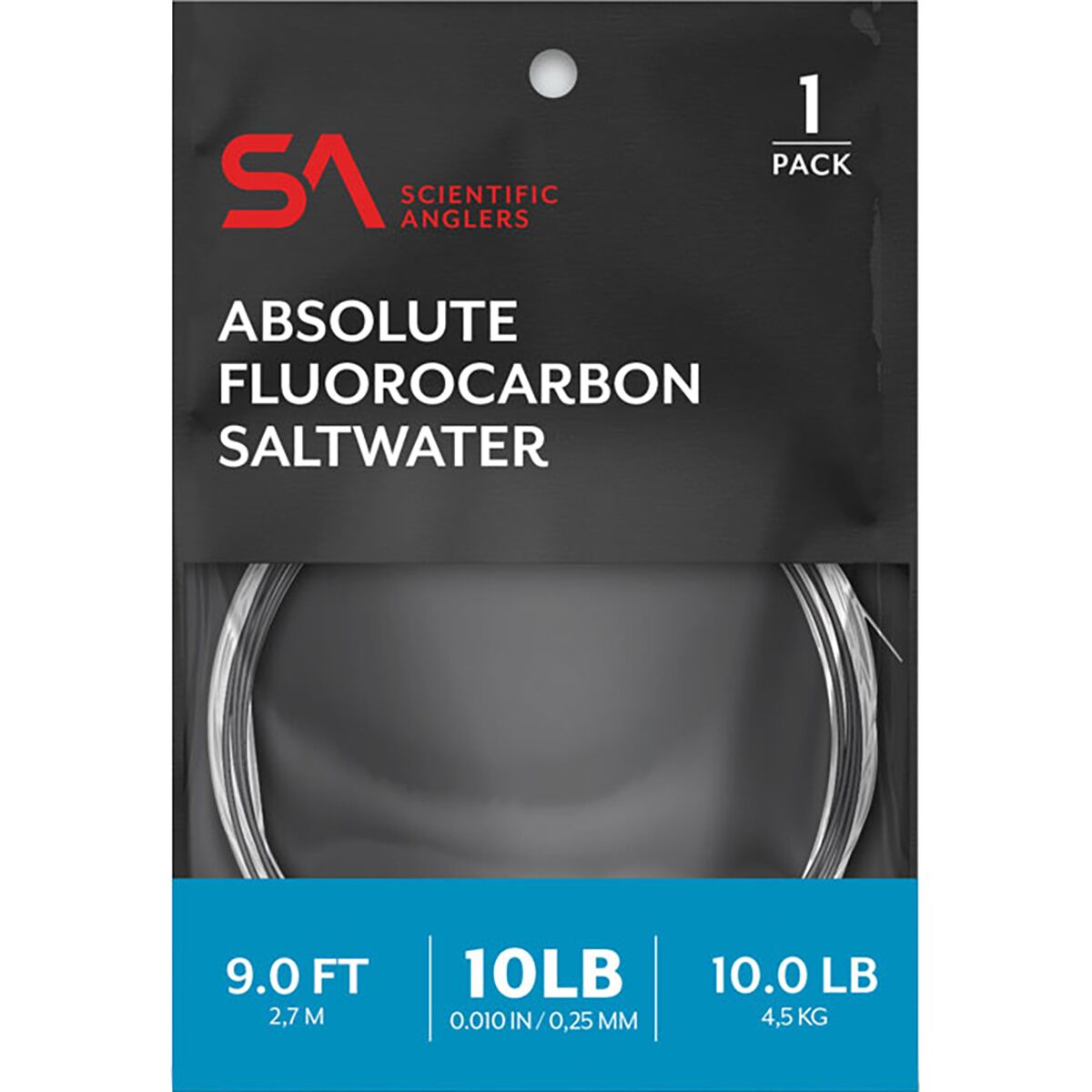 Scientific Anglers Scientific Anglers Absolute Fluorocarbon Saltwater Leader 1-Pack- 9ft Clear, 10lb