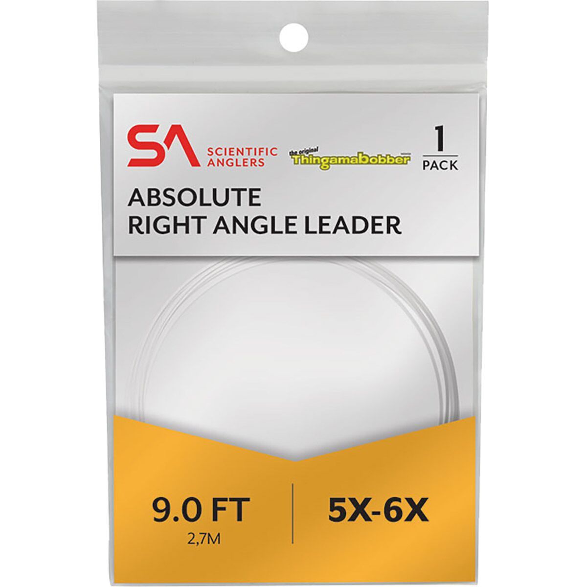 Image of Scientific Anglers Absolute Right-Angle 11ft Leader Clear, 2X