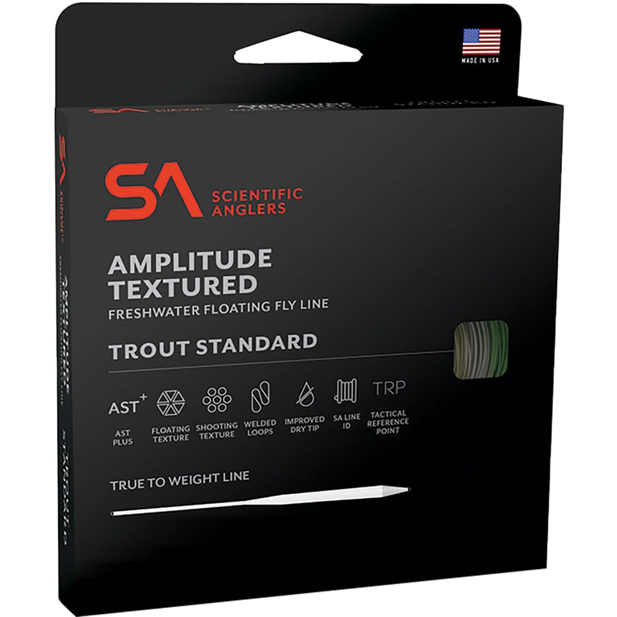 Scientific Anglers Scientific Anglers Amplitude Trout Standard Textured Fly Line Green/Willow/Dark Willow, WF-4-F