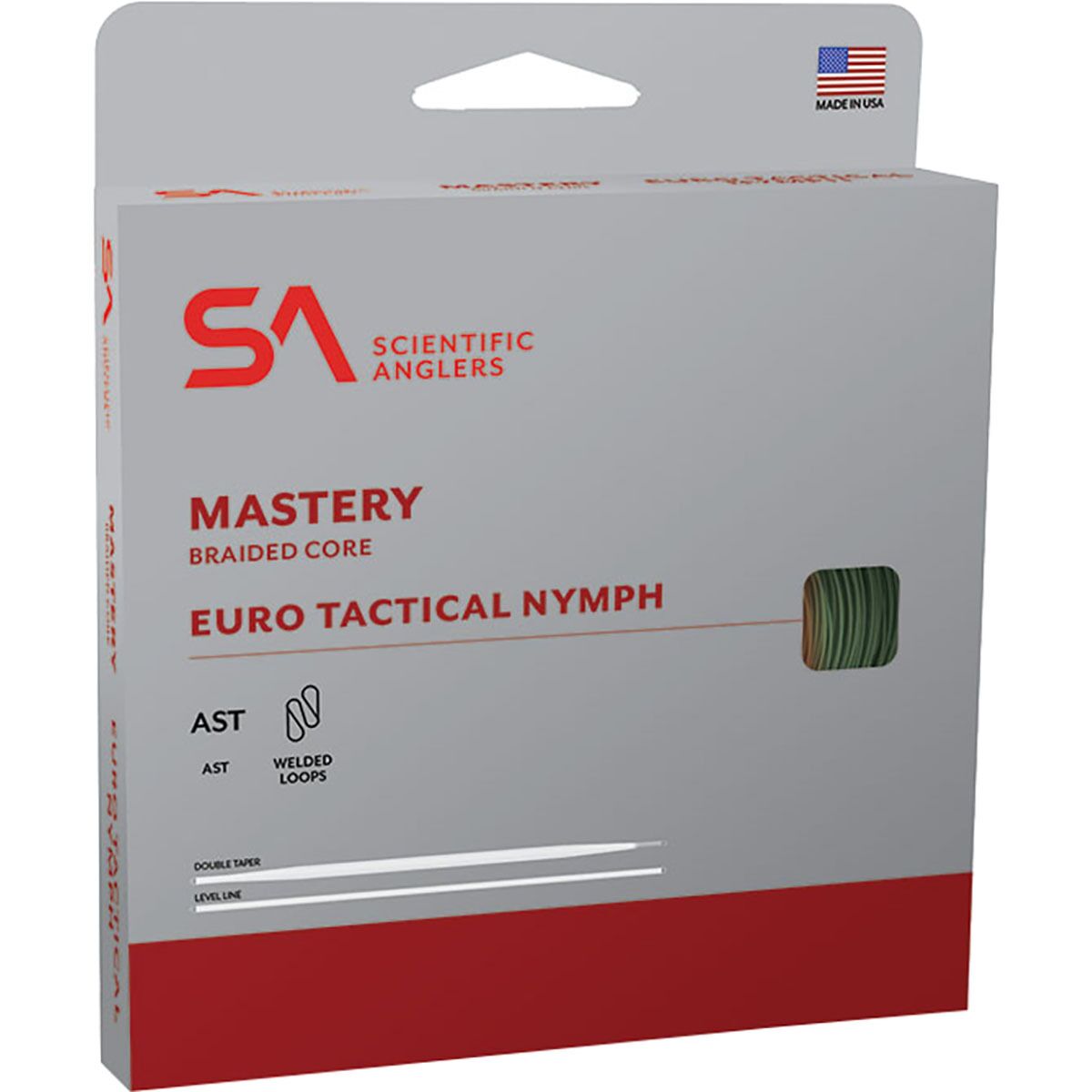 Scientific Anglers Scientific Anglers Mastery Euro Tactical Nymph Braided Core Mist Green, Level
