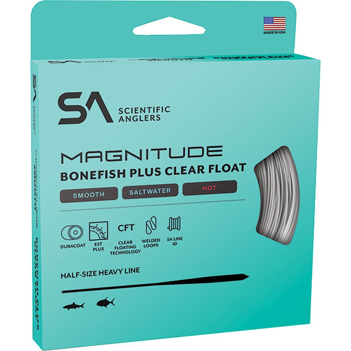 Scientific Anglers Magnitude Smooth Bonefish Plus 10ft Clear Float Tip Line Ivory/Clear, WF-7-F