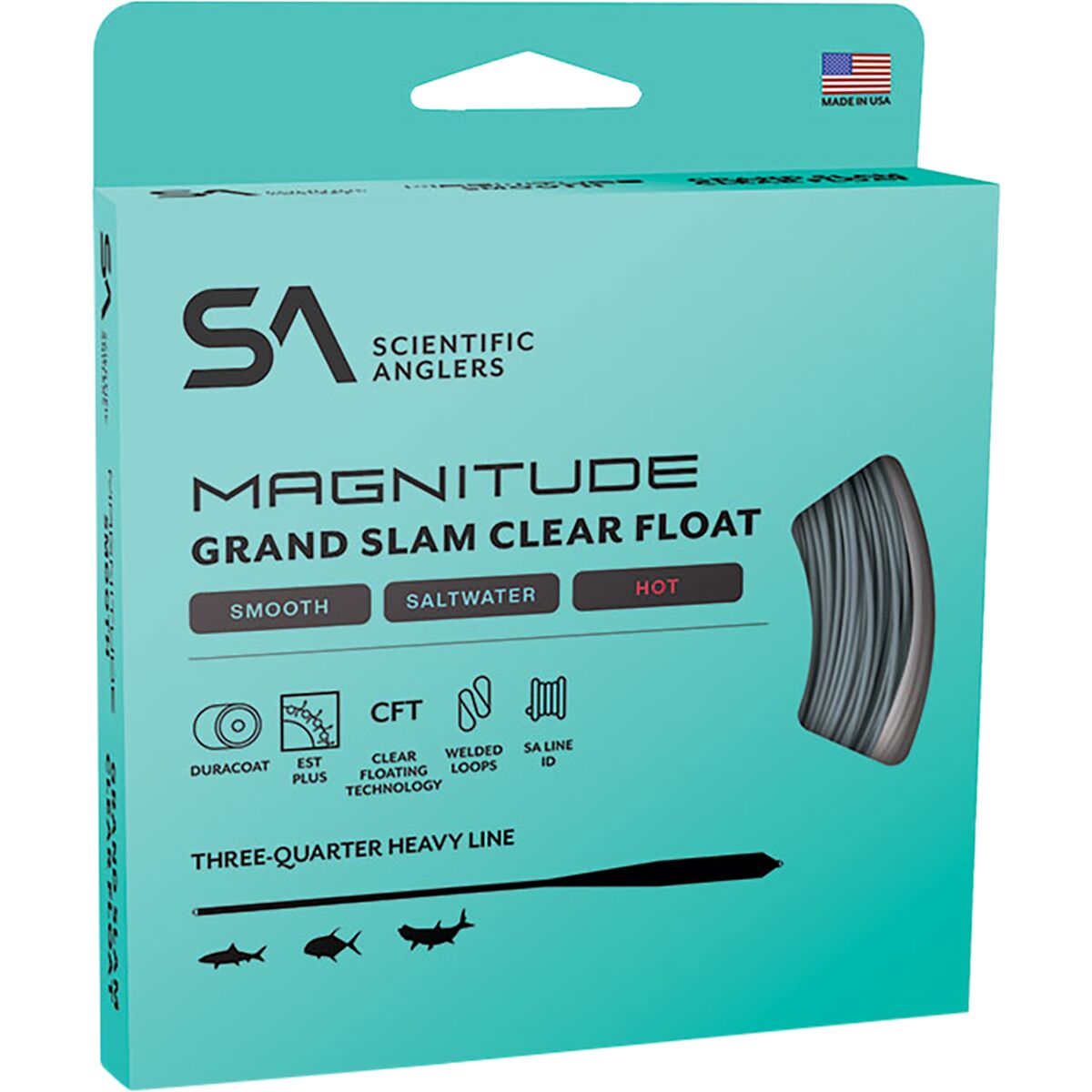 Image of Scientific Anglers Magnitude Smooth Grand Slam 10ft Clear Float Tip Line Horizon/Clear, WF-8-F