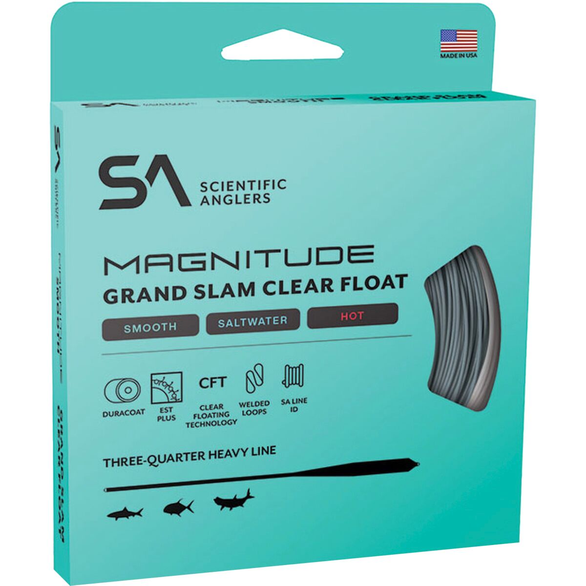 Image of Scientific Anglers Magnitude Smooth Grand Slam Full Clear Float Line Clear, WF-9-F