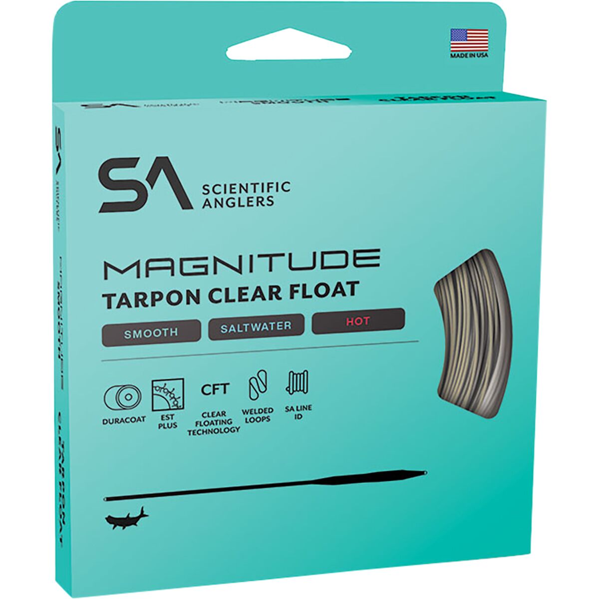 Image of Scientific Anglers Magnitude Smooth Tarpon 12ft Clear Float Tip Line Sand/Clear, WF-10-F