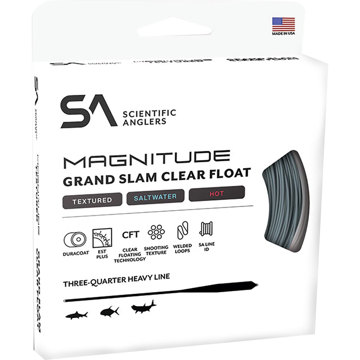 Image of Scientific Anglers Magnitude Textured Grand Slam 10ft Clear Float Tip Line Horizon/Clear, WF-9-F