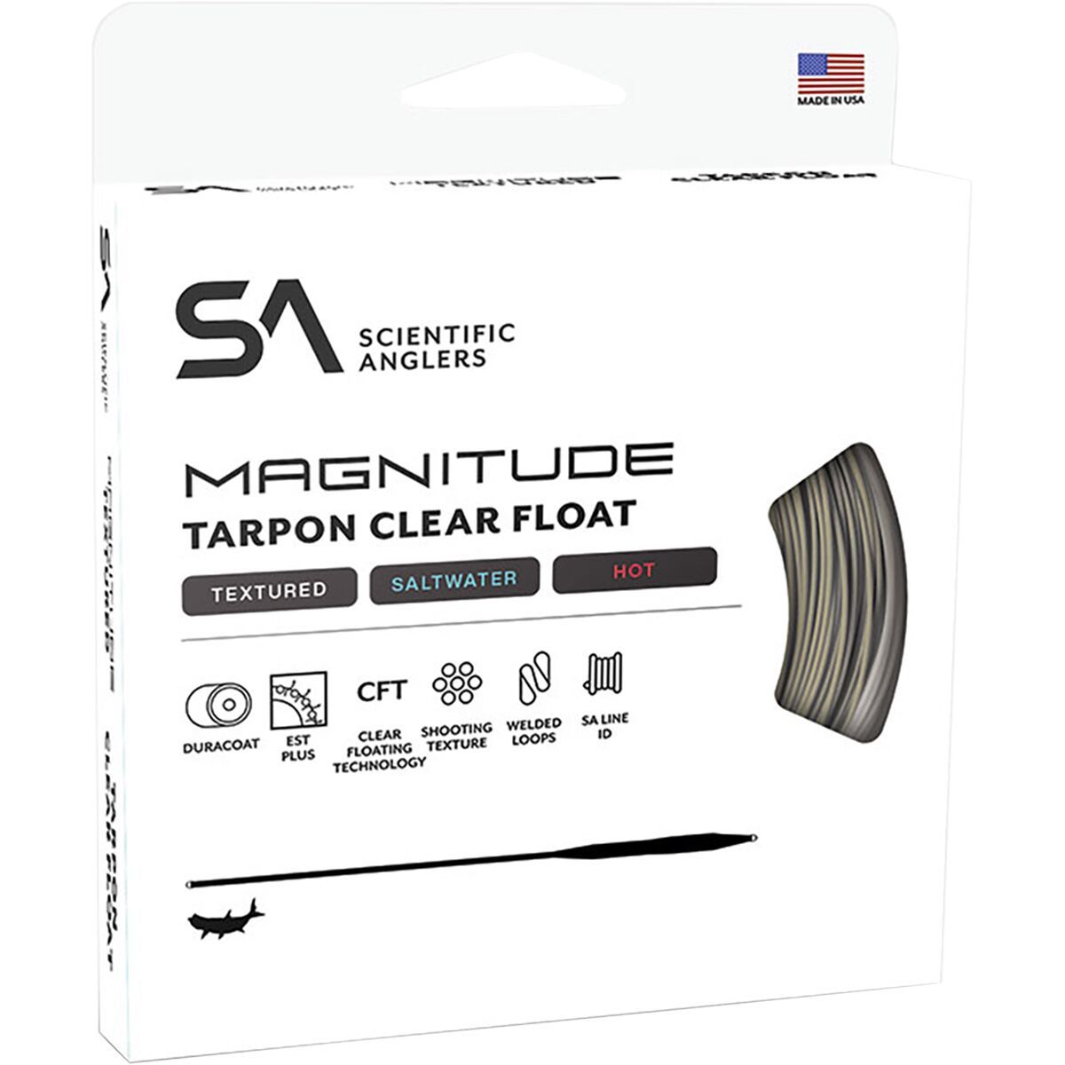 Scientific Anglers Magnitude Textured Tarpon Full Clear Float Line Clear, WF-12-F