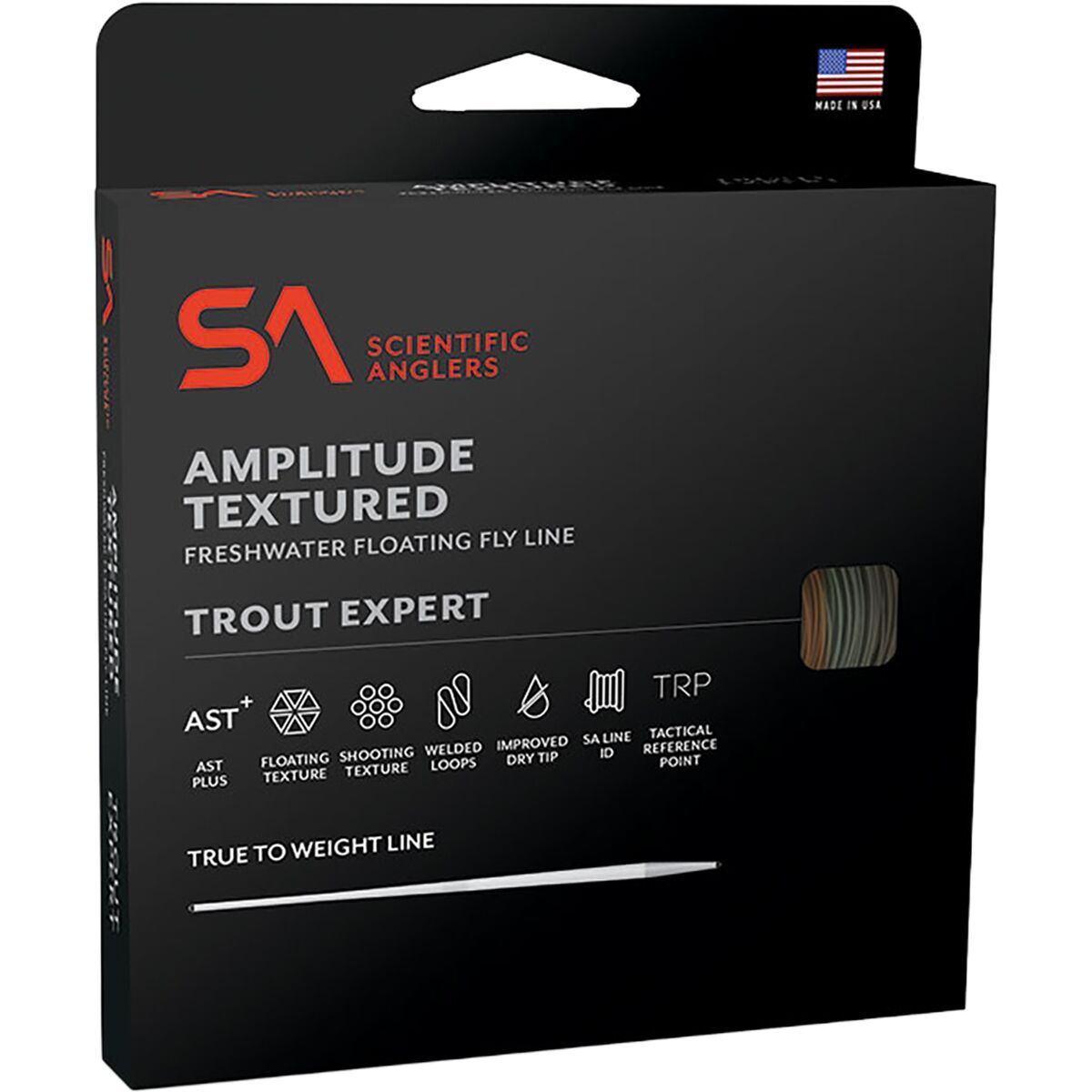 Image of Scientific Anglers Amplitude Textured Trout Expert Fly Line Leather/Sage Green/Buckskin, WF-4-F