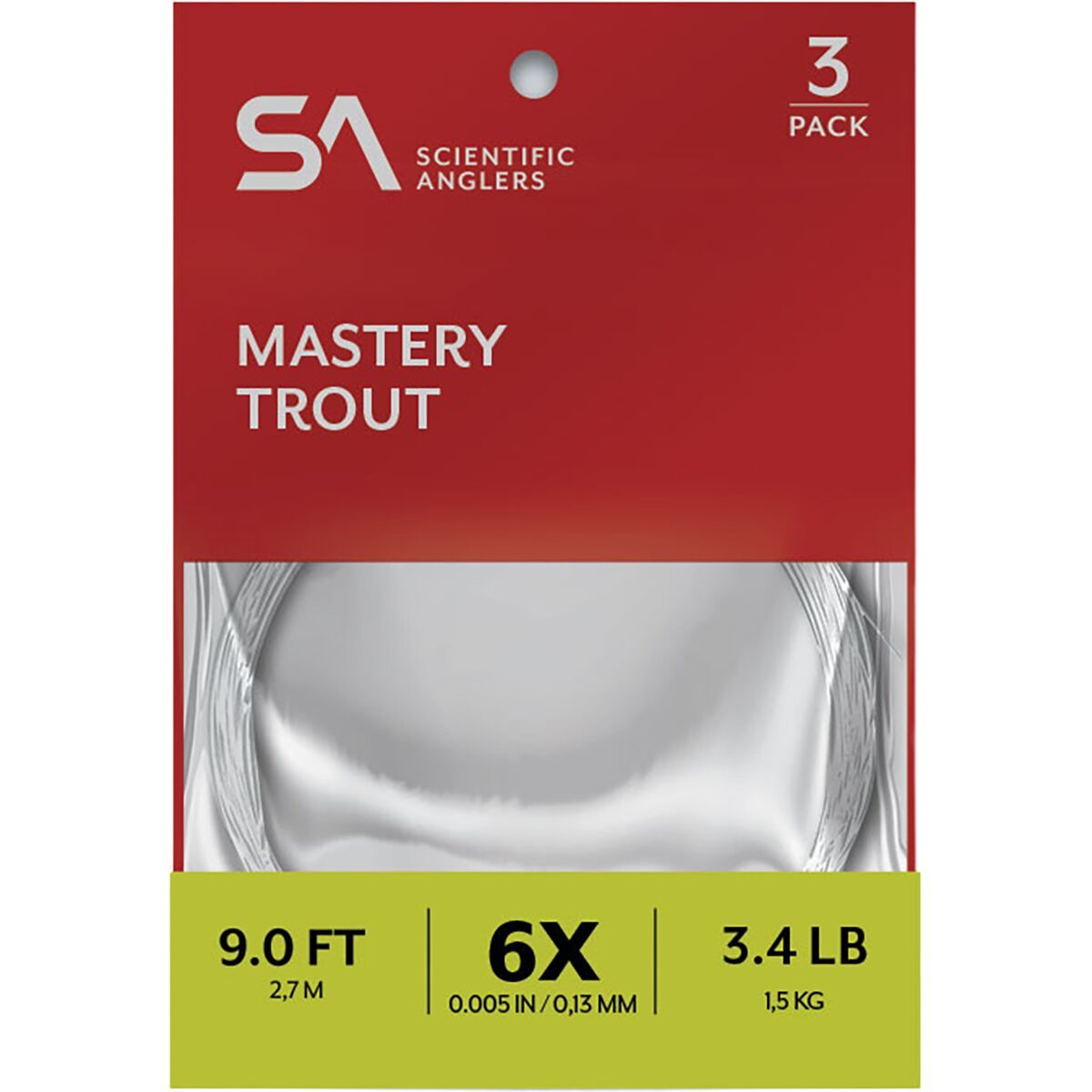 Image of Scientific Anglers Mastery Trout 9Ft Leader - 3-Pack 3-Pack, 6X