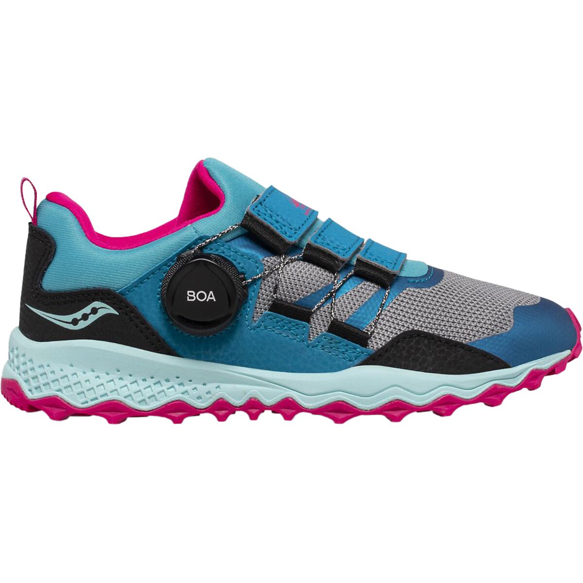Saucony Saucony Peregrine 12 Shield BOA Sneaker - Girls' Turq/Pink, 6.0