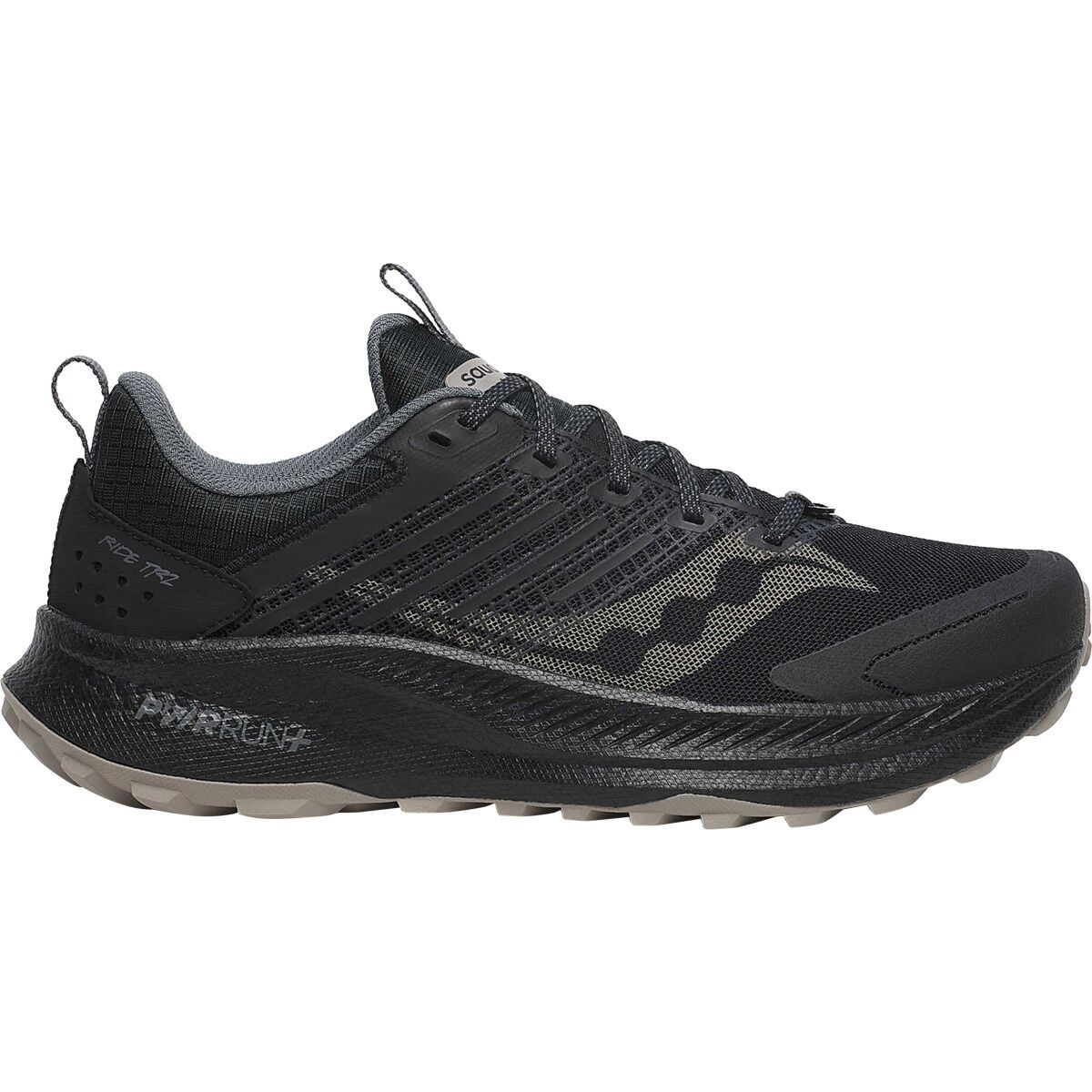 Image of Saucony Ride TR 2 Trail Shoe - Men's Black/Carbon, 11.0