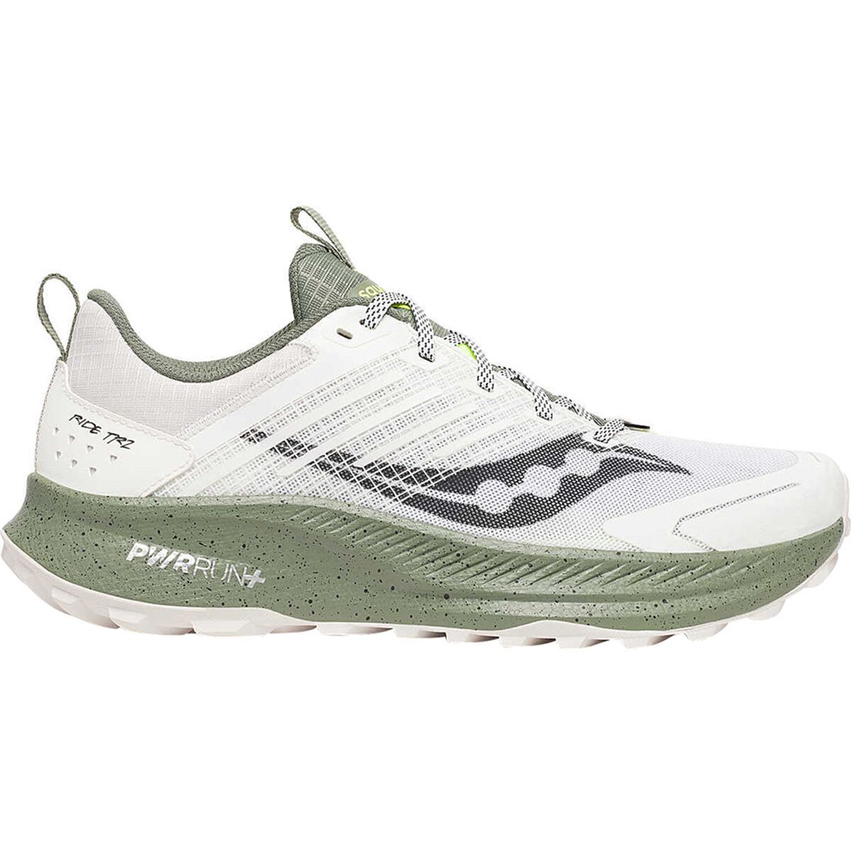 Image of Saucony Ride TR 2 Trail Shoe - Men's White/Olivine, 9.0