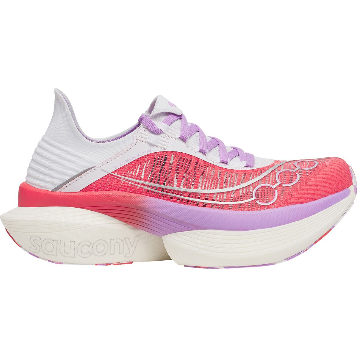 Image of Saucony Endorphin Elite 2 Running Shoe Coral/White, 8.0