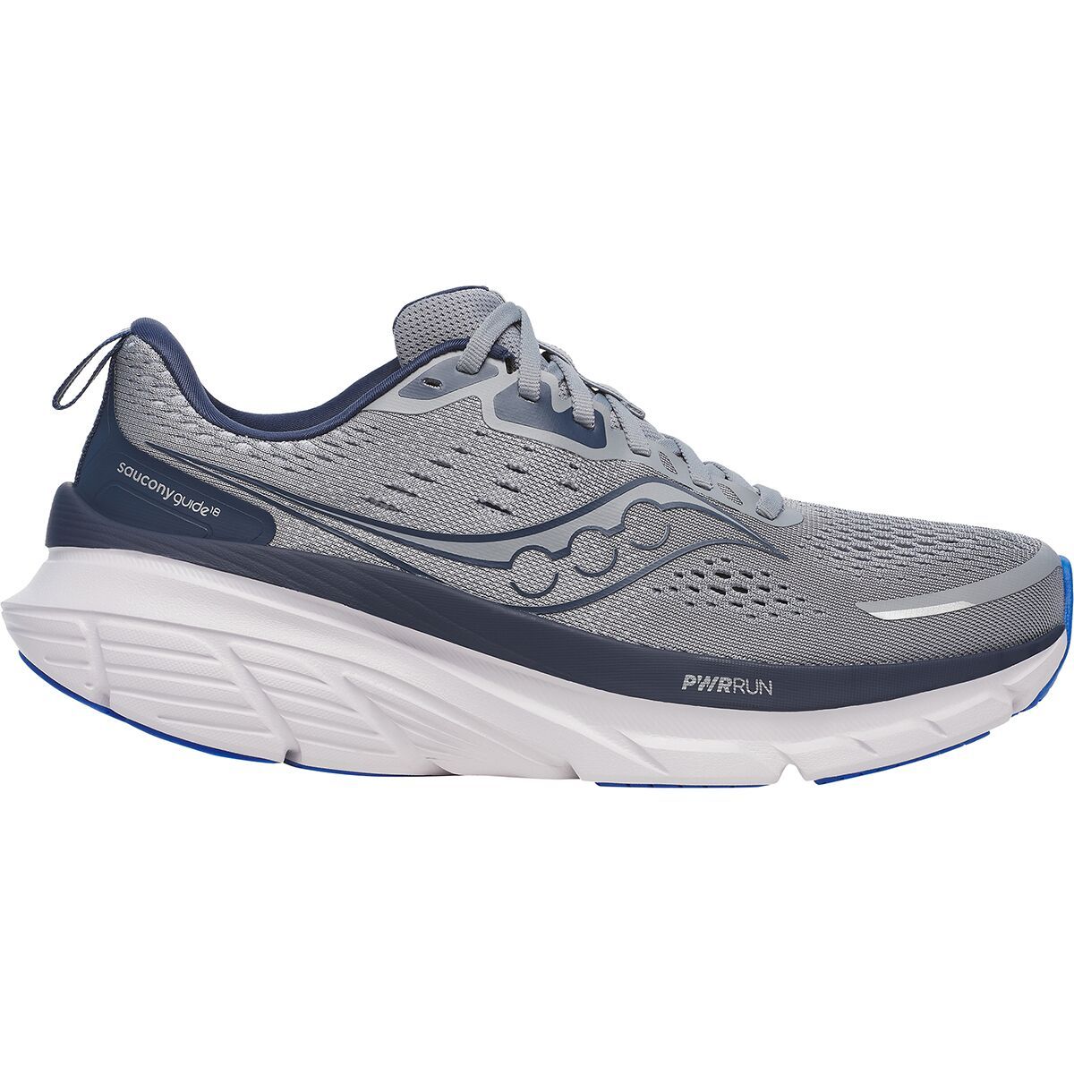 Image of Saucony Guide 18 Running Shoe - Men's Flint/Navy, 11.0