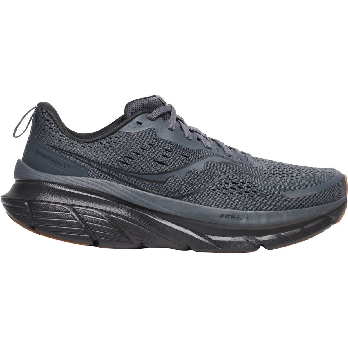 Image of Saucony Guide 18 Running Shoe - Men's Shadow/Gum, 11.5