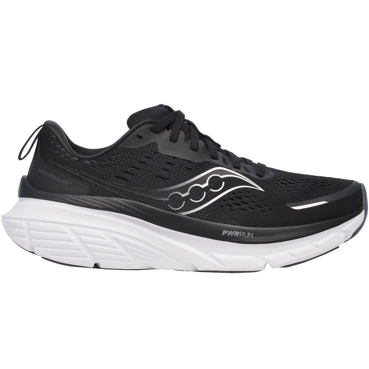 Image of Saucony Guide 18 Running Shoe - Women's Black/White, 8.5