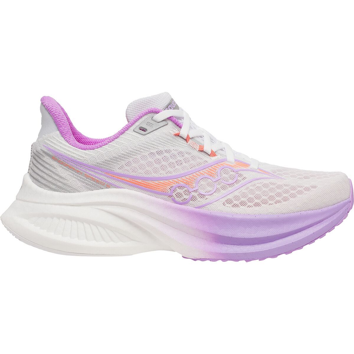 Image of Saucony Endorphin Speed 5 Running Shoe - Women's White/Crocus, 9.0