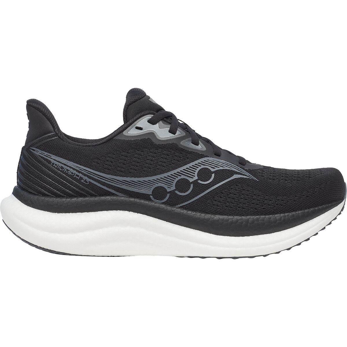 Image of Saucony Triumph 23 Running Shoe - Men's Black/White, 12.0