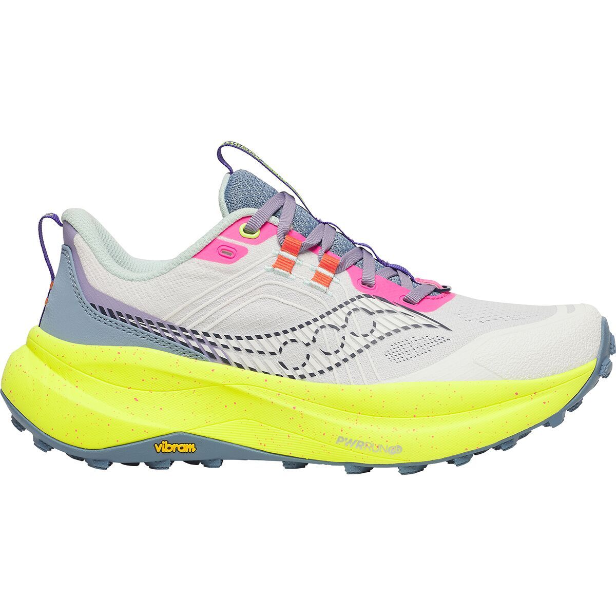 Image of Saucony Xodus Ultra 4 Trail Running Shoe - Women's White/Citron, 6.0