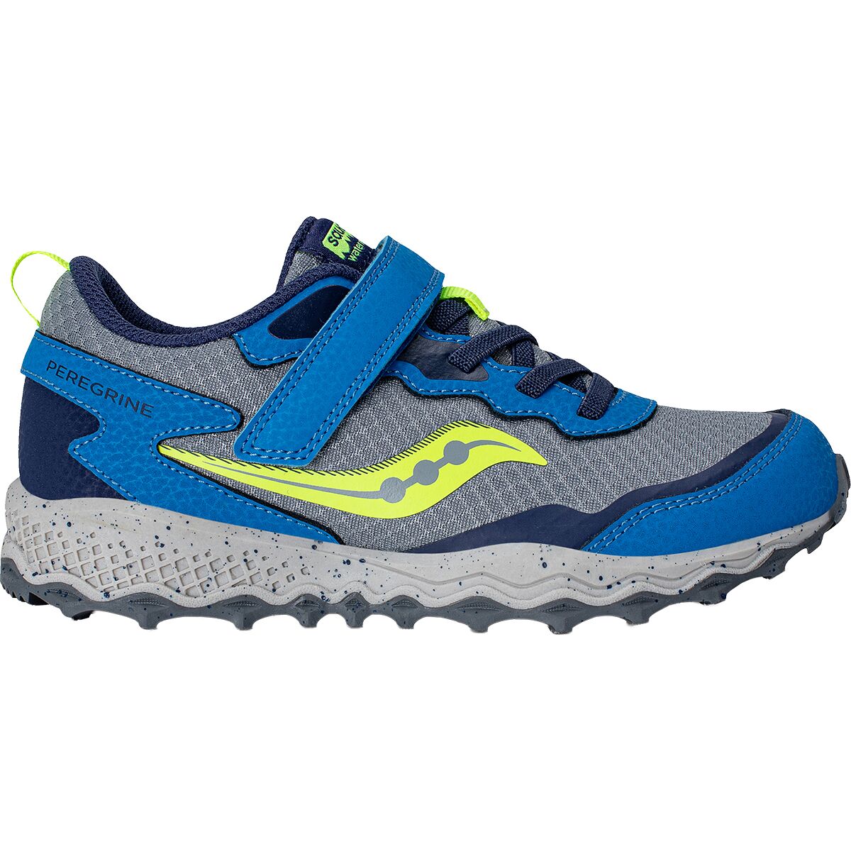 Image of Saucony Peregrine KDZ AC Sneaker - Big Kids' Grey/Royal, 3.0