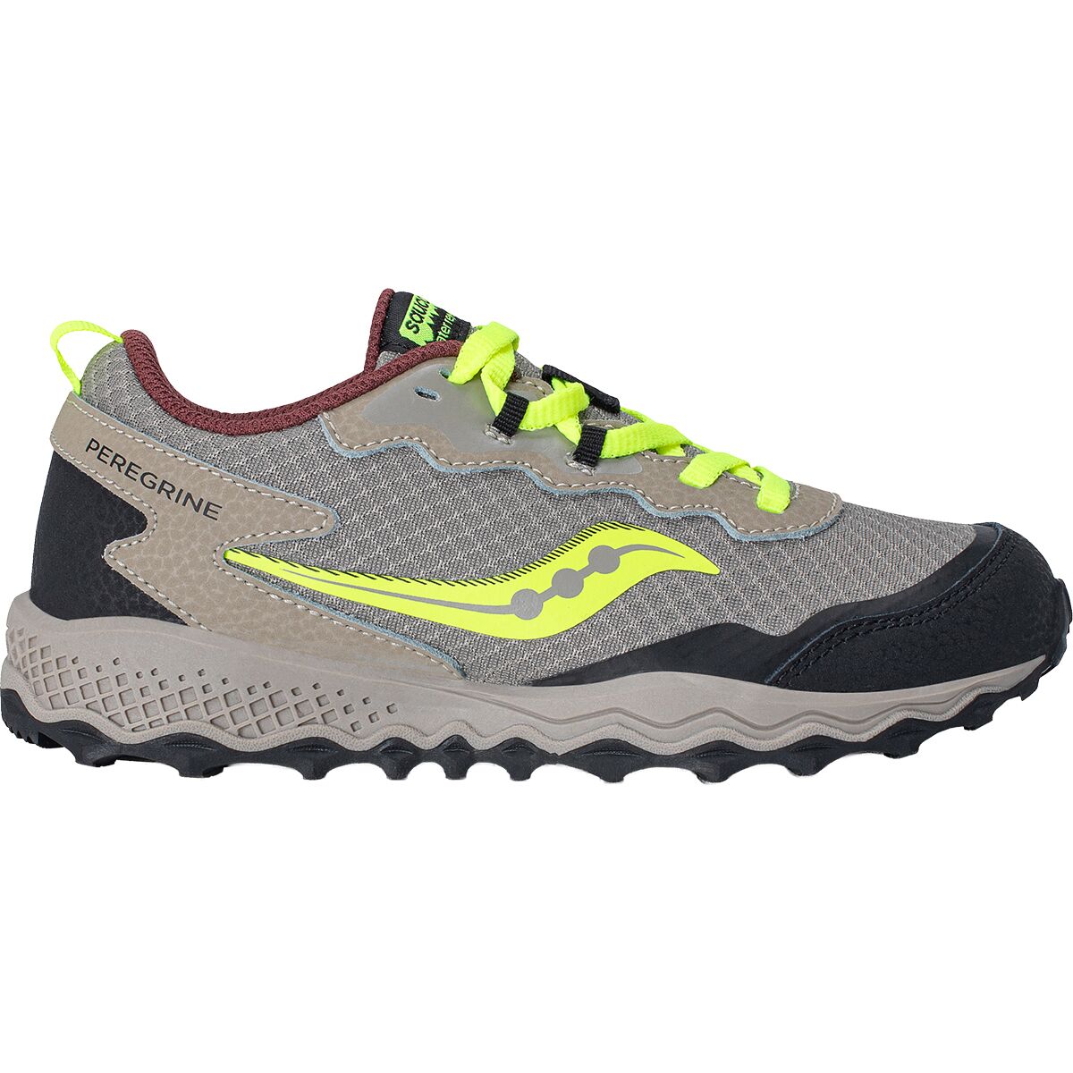 Image of Saucony Peregrine Kdz Shield Shoe - Kids' Sand/Black, 4.0