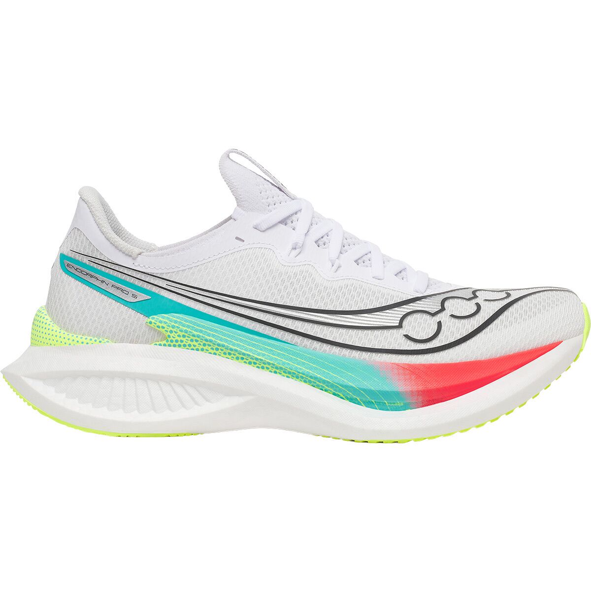 Image of Saucony Endorphin Pro 5 Running Shoe - Men's White/Multi, 11.0