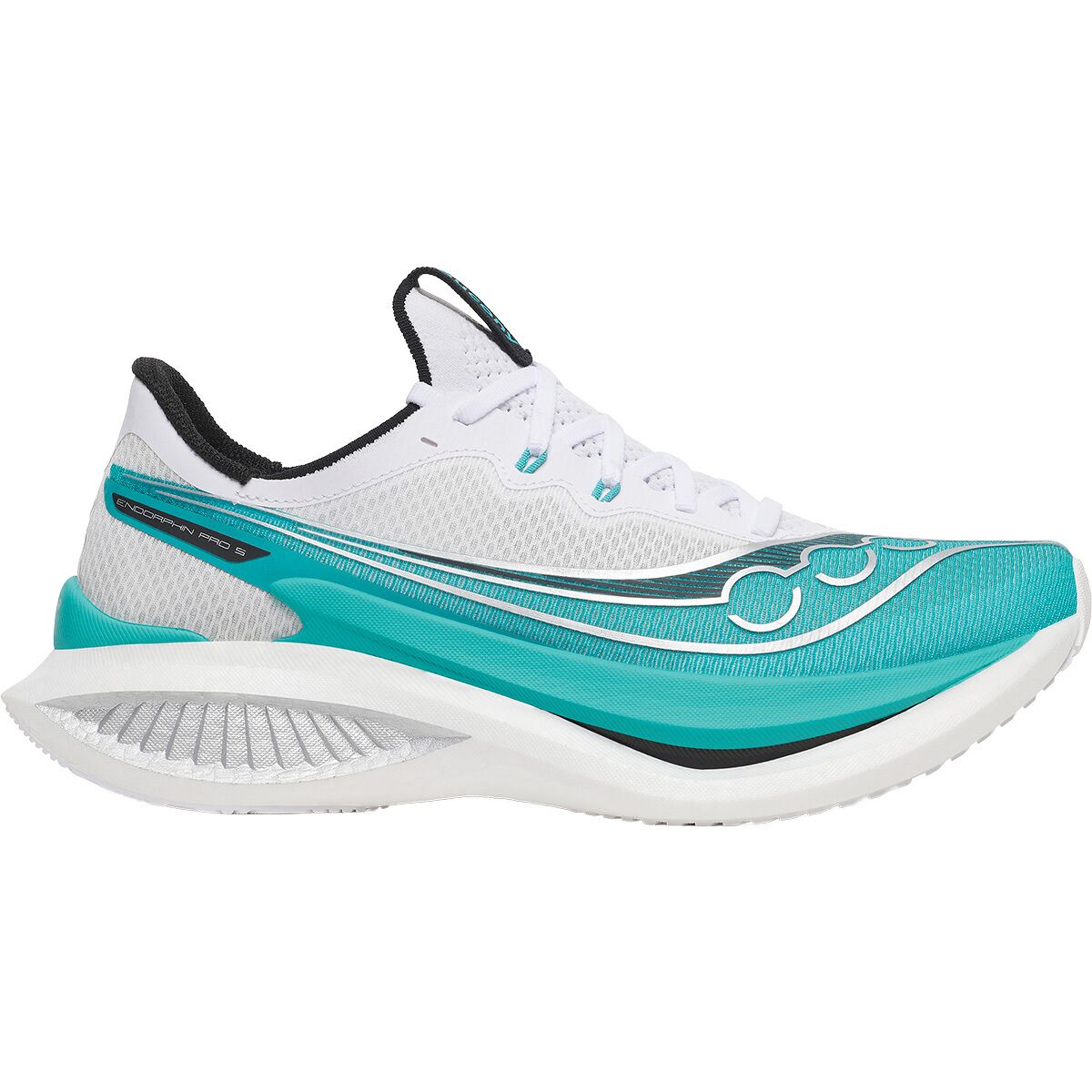 Image of Saucony Endorphin Pro 5 Running Shoe - Men's White/Tranquil, 10.0