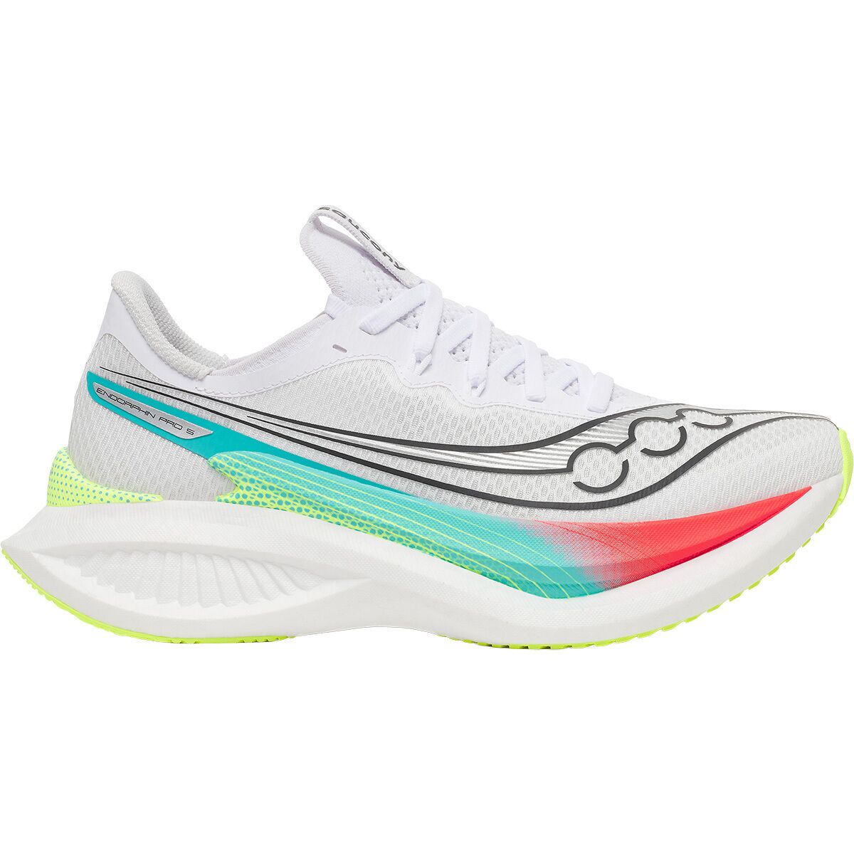 Image of Saucony Endorphin Pro 5 Running Shoe - Women's White/Multi, 10.0