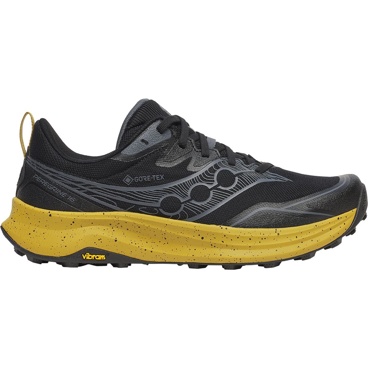Image of Saucony Peregrine 16 GTX Trail Running Shoe - Men's Black/Oil, 9.0