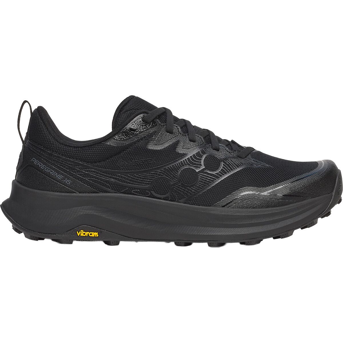 Image of Saucony Peregrine 16 GTX Trail Running Shoe - Men's Triple Black, 12.0