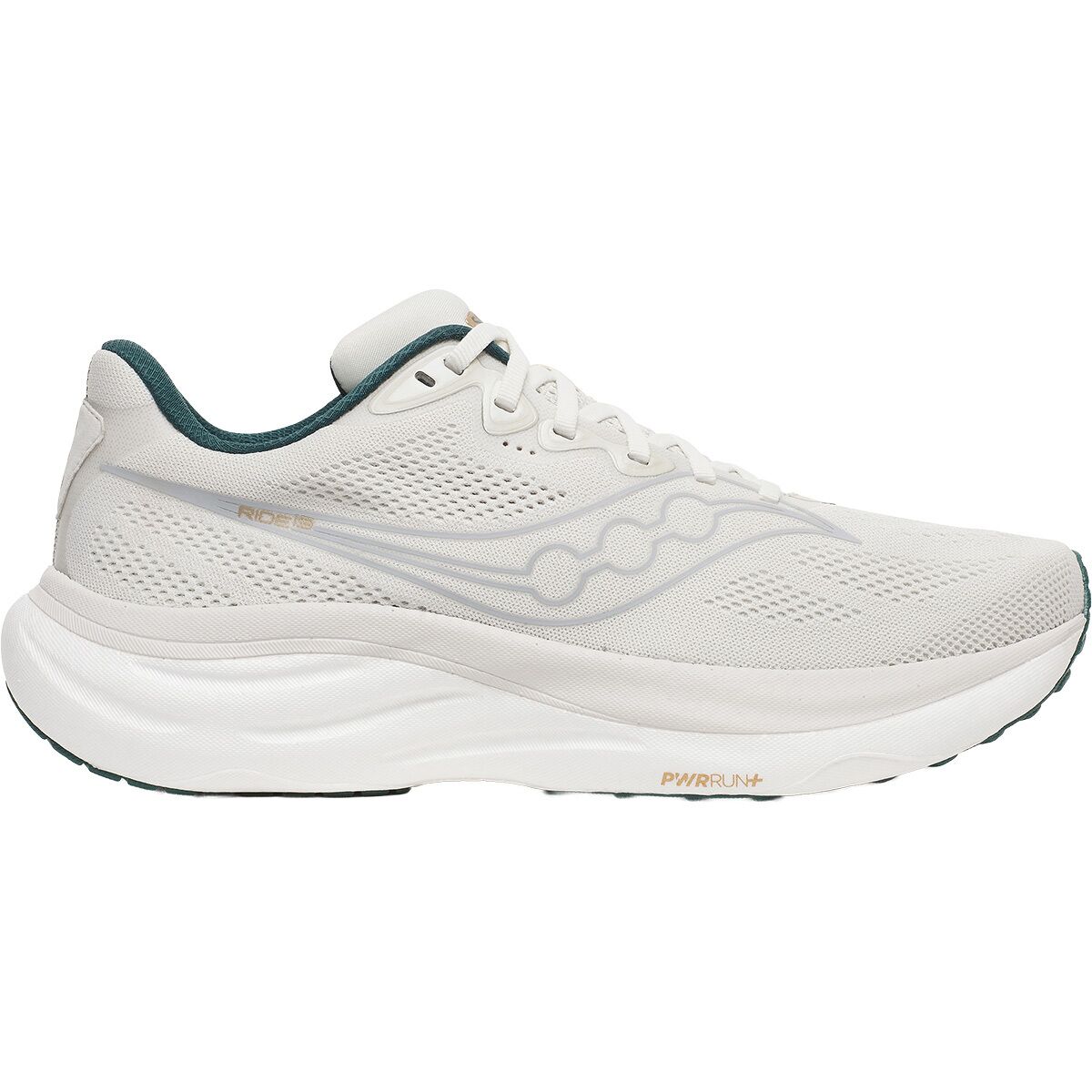 Image of Saucony Ride 19 Running Shoe - Men's Quartz/Pine, 10.0