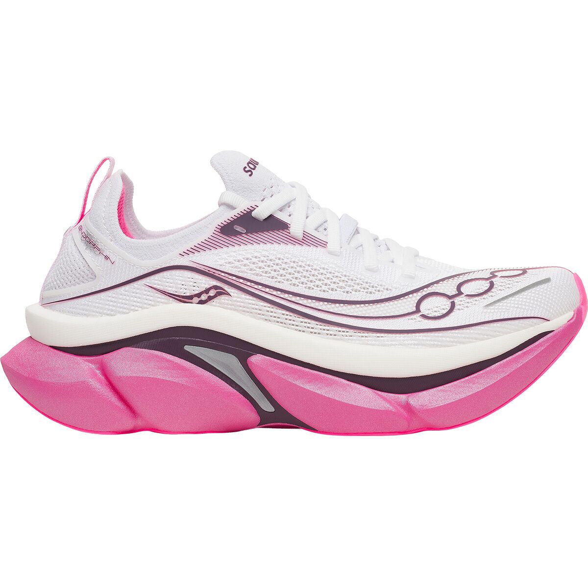 Image of Saucony Endorphin Elite 3 Running Shoe White/Eggplant, 10.0